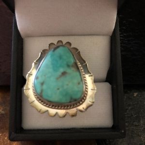 Sterling Silver Turquoise Ring- Size 7.5
